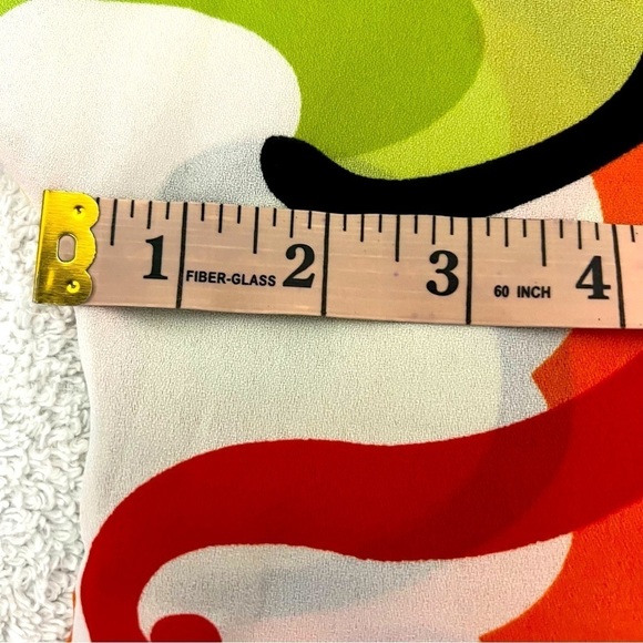 Anthropologie VENESSA XL Abstract Colorful Paisley Cut Shoulder Bell Sleeve EUC - Picture 11 of 12